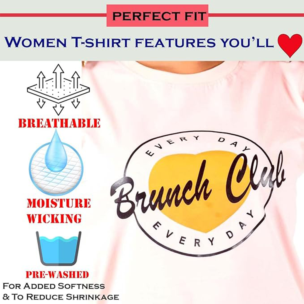 Women's Short Sleeve Casual Tee T-shirt Summer Casual Crewneck Half Sleeve Tees Cute Print Tunic Tops_Pink