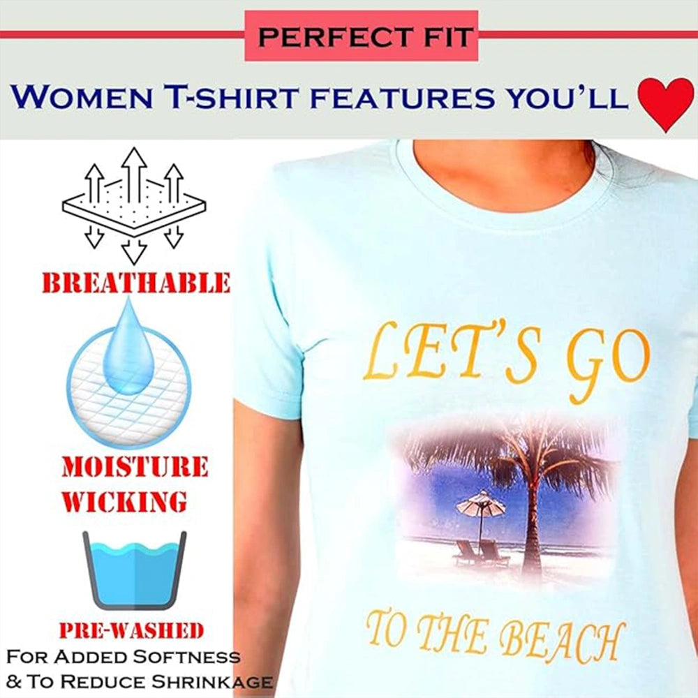 Women's Short Sleeve Casual Tee T-shirt Summer Casual Crewneck Half Sleeve Tees Cute Print Tunic Tops_Sky Blue