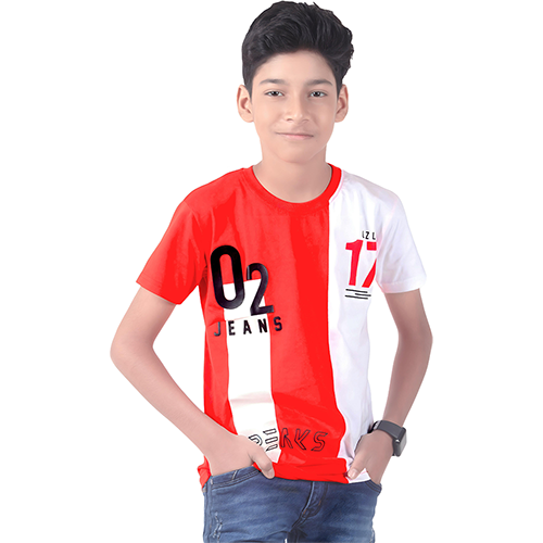 Babies Toddlers and Boys'Printed Short Sleeve Crewneck Cotton Soft Tee Shirts_Carrot