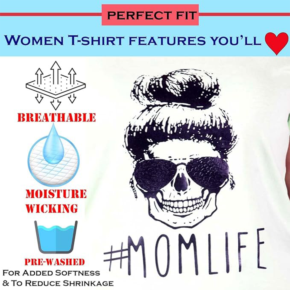 Women's Short Sleeve Casual Tee T-shirt Summer Casual Crewneck Half Sleeve Tees Cute Print Tunic Tops_Light Green