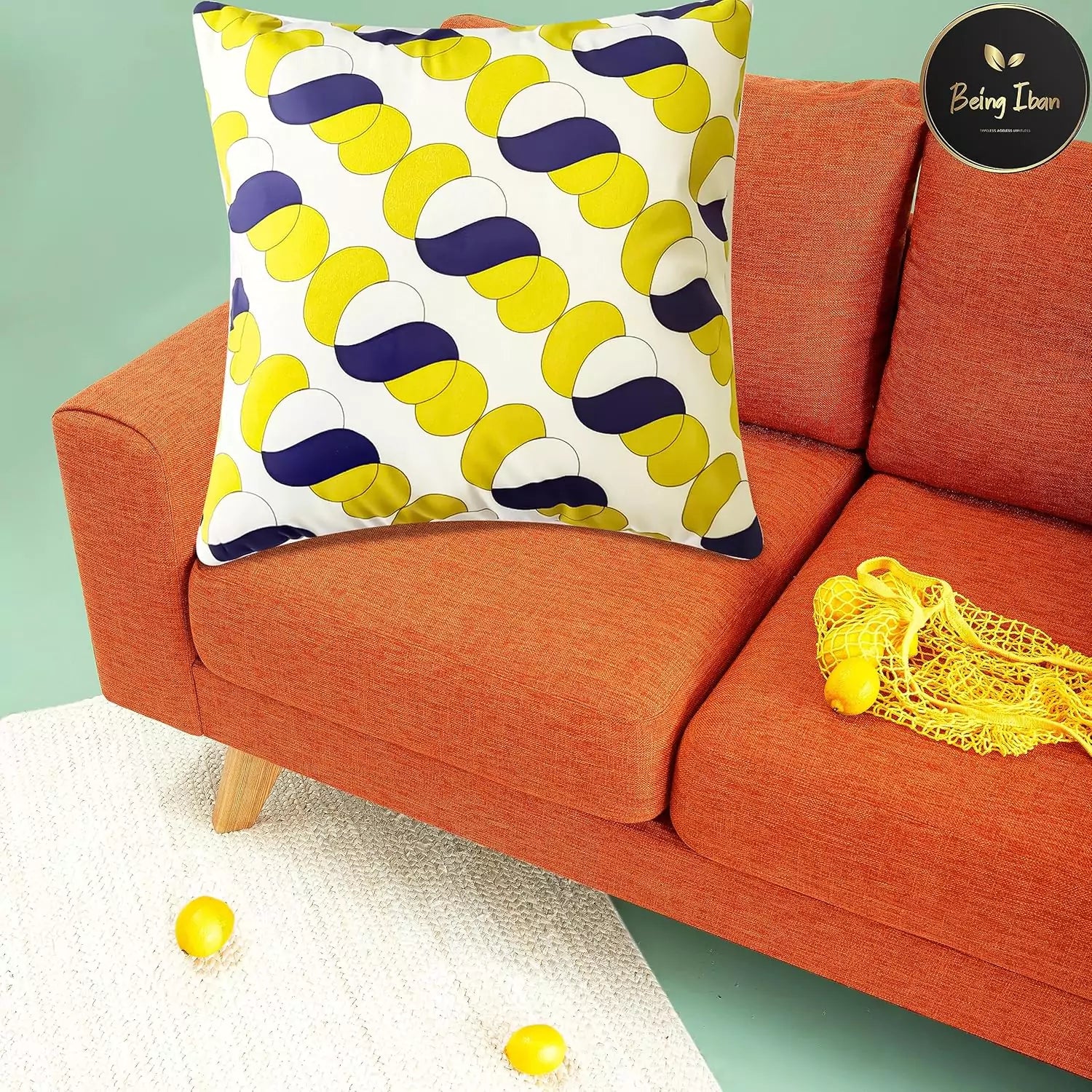 Heavy Cotton Printed Throw Pillow Cover, Classis Floral Anaglyph Cotton Fabric, Decorative Pillow Cover, Indoor/Outdoor Pillows Shell, Cushion Cover_16x16 Inch