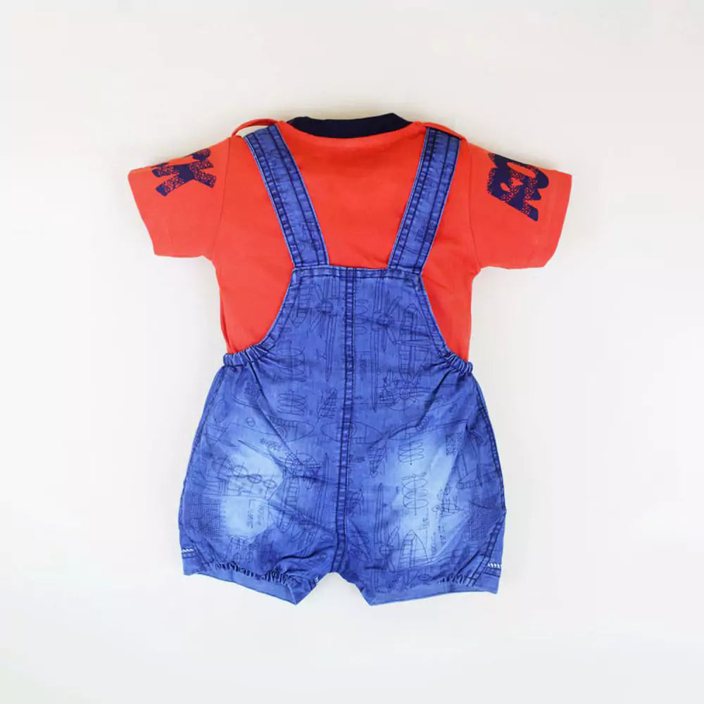 Dungaree Set for Baby Boy and Baby Girl Kids Cotton Clothing Set Baby Boy and Girl Knee Length Cotton Dangare (multi color)