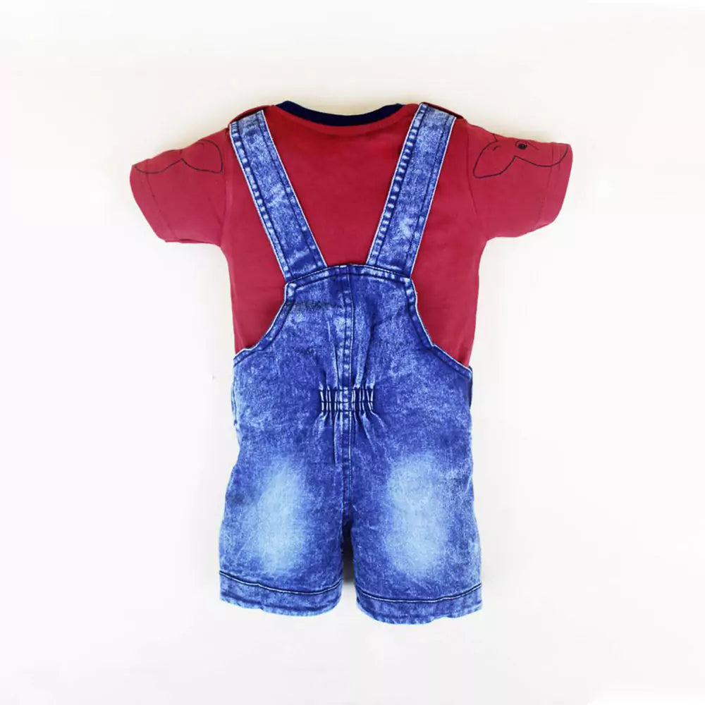 Dungaree Set for Baby Boy and Baby Girl Kids Cotton Clothing Set Baby Boy and Girl Knee Length Cotton Dangare (multi color)