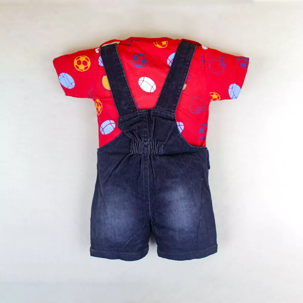 Dungaree Set for Baby Boy and Baby Girl Kids Cotton Clothing Set Baby Boy and Girl Knee Length Cotton Dangare (multi color)