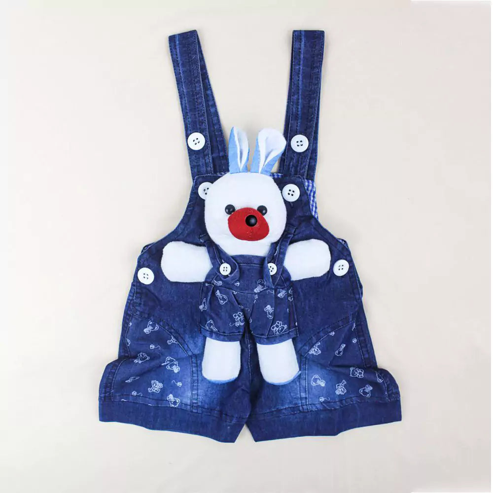Kids Half Sleeve Denim Dungaree Dress Set with T-shirt for Baby Boys & Baby Girls 100% Cotton