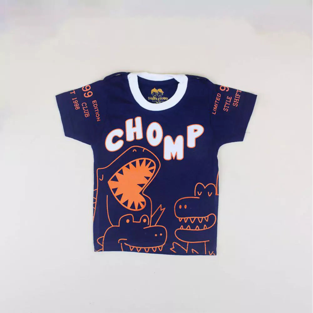 Kids Half Sleeve Denim Dungaree Dress Set with T-shirt for Baby Boys & Baby Girls