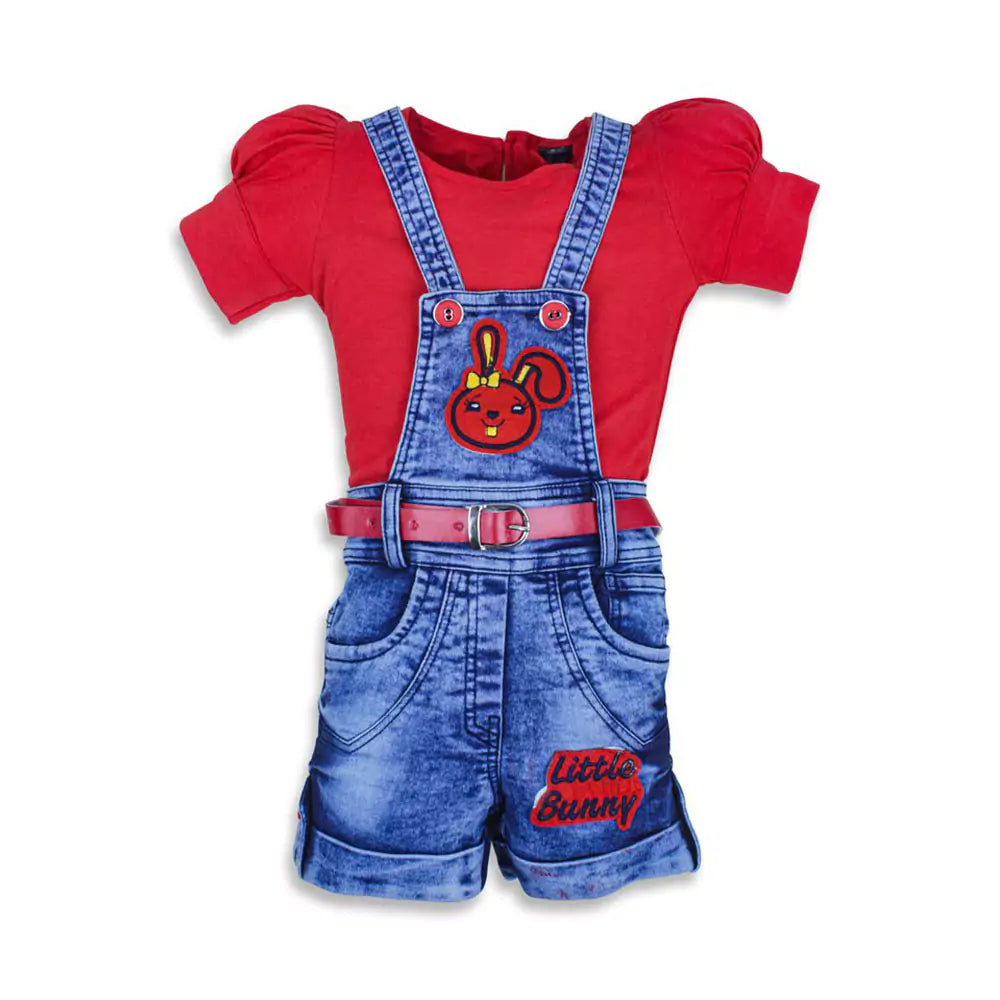 Baby Girls Outfits Unicorn Printed Red T-Shirt Tops Baba Suit (red & blue)