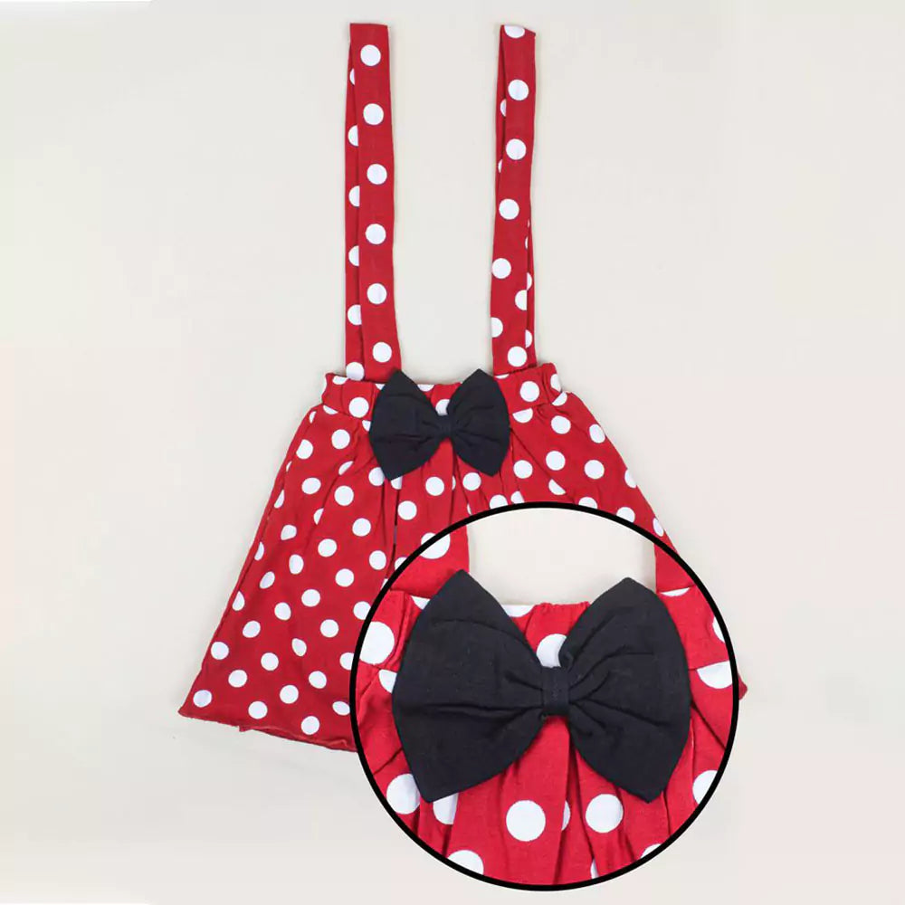 Girls Summer Dress Short Sleeve Cold Shoulder Black & Red