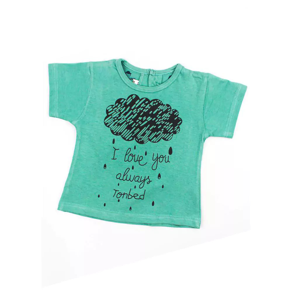 Girl Short Sleeve Tee Top And Skirt Set