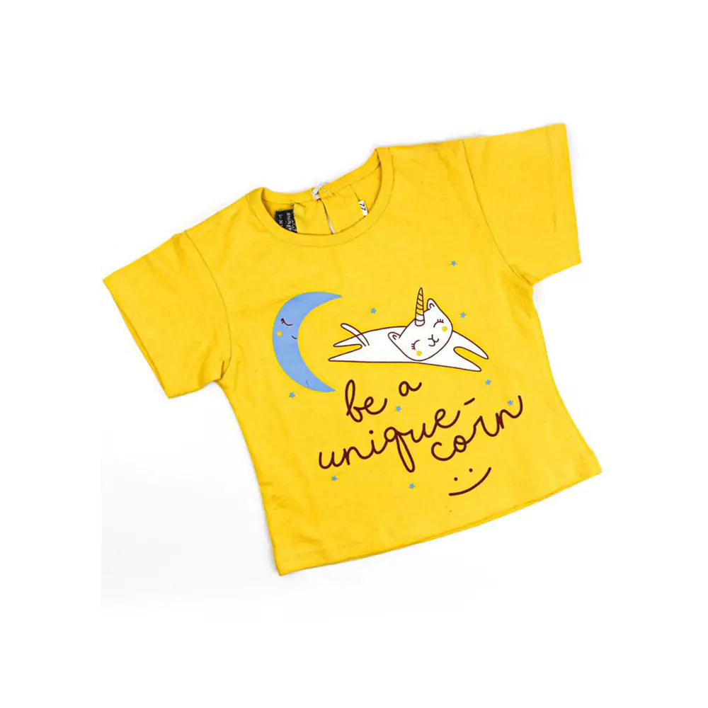 Girl Short Sleeve Tee Top And Skirt Set