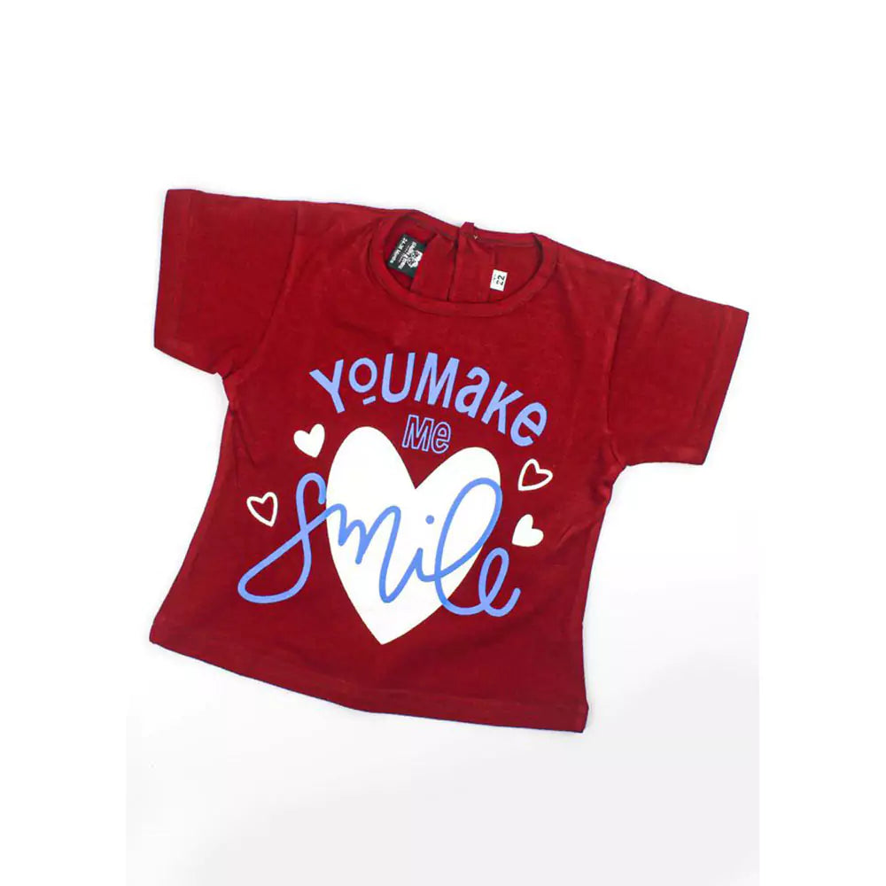 Girl Short Sleeve Tee Top And Skirt Set