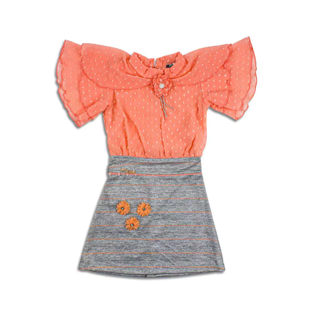 Summer Skirt Outfits Printed Dress (Pink)