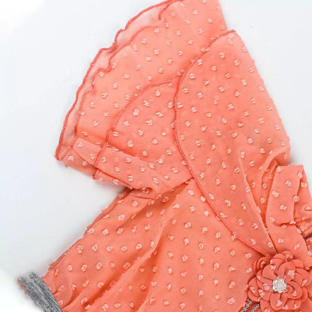 Summer Skirt Outfits Printed Dress (Pink)