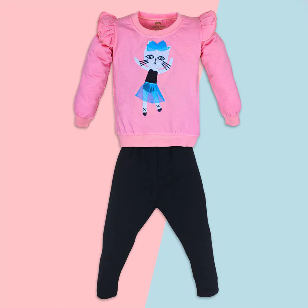 Baby Girl Tie-Dye Outfits Unisex Infant Pyjama Casual Dress Legging Elastic Waistband Legging 2Pcs Summer Cotton Clothes Set Toddler Clothes(Peach)