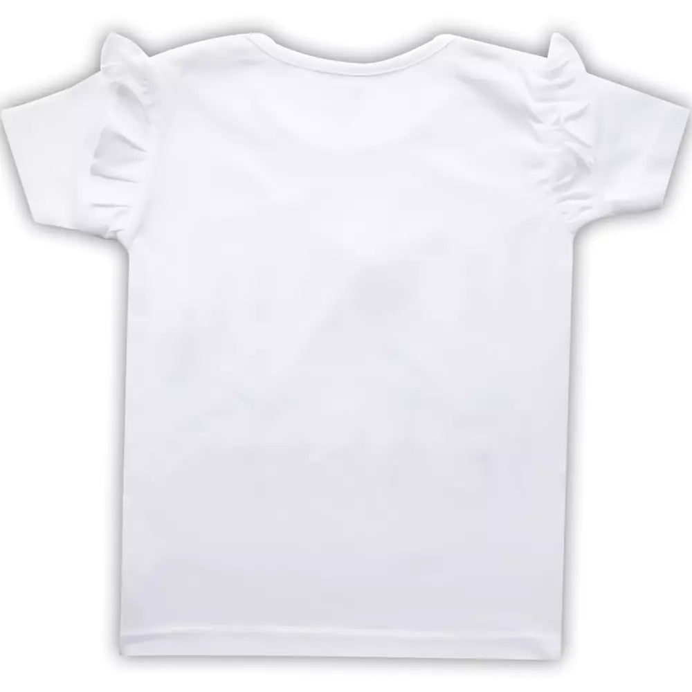 Girls and Toddlers Summer Short-Sleeve Graphic Print Crew Neck Tshirt Tunic Tops For 6 Months-3 Years Girls