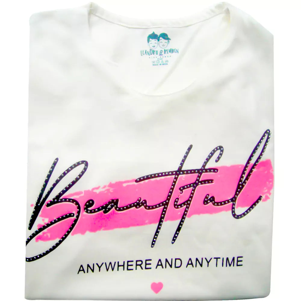 Girls and Toddlers Summer Short-Sleeve Graphic Print Crew Neck Tshirt Tunic Tops For 6 Months-3 Years Girls (white pink print)
