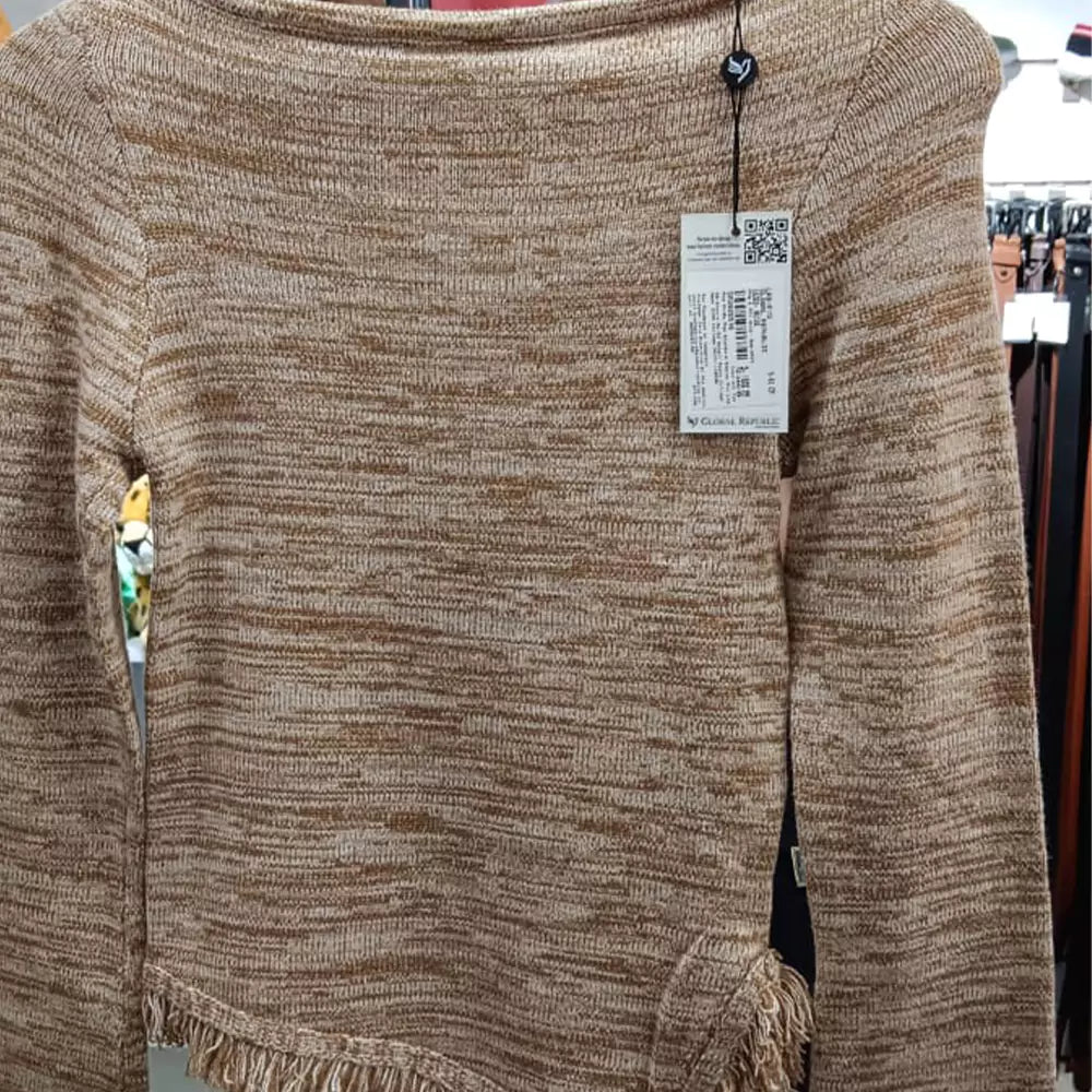 Women Beige Round Neck Regular Fit Pullover