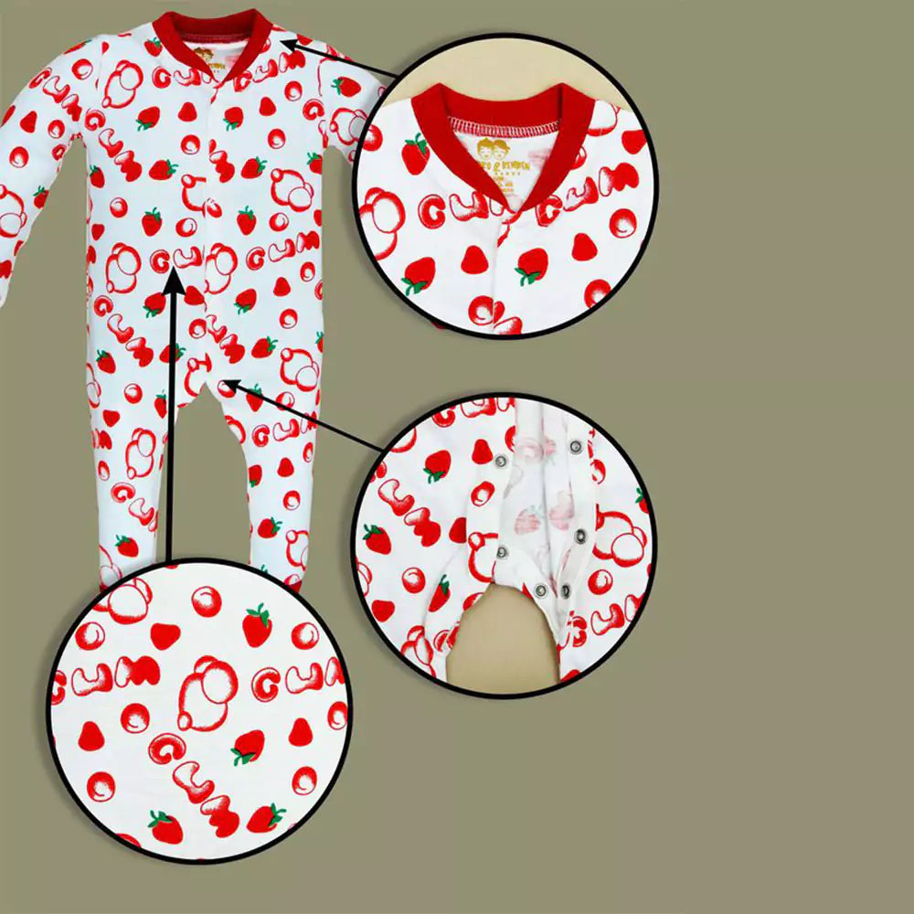 Baby Boys-girls Sleep and Play Pajamas 100% Cotton One piece Romper Jumpsuit Snap Buttons Front Pajamas (red)