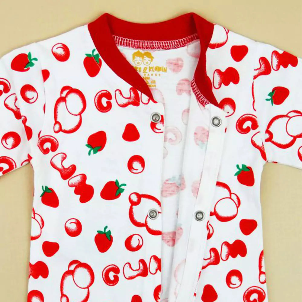 Baby Boys-girls Sleep and Play Pajamas 100% Cotton One piece Romper Jumpsuit Snap Buttons Front Pajamas (red)