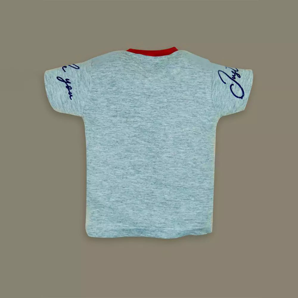 Cotton Soft Round Neck Half Sleeve T-Shirt with Jeans Pant Clothing Set for Kids