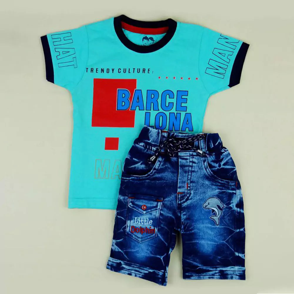 Baby Boy's Cotton Clothing Set Baby's Cotton Tshirt Pant Set