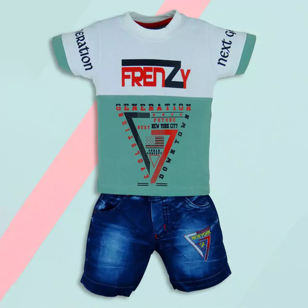 Baby Boy's Cotton Clothing Set Baby's Cotton Tshirt Pant Set