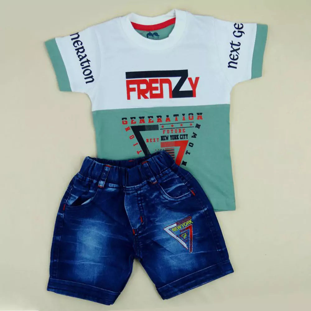 Baby Boy's Cotton Clothing Set Baby's Cotton Tshirt Pant Set
