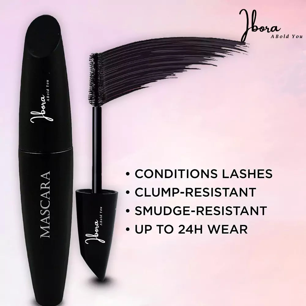 IBORA Super Lash Waterproof Liquid Mascara Intense Length Feathery Soft Full Lashes No Flaking No Smudging No Clumping Black