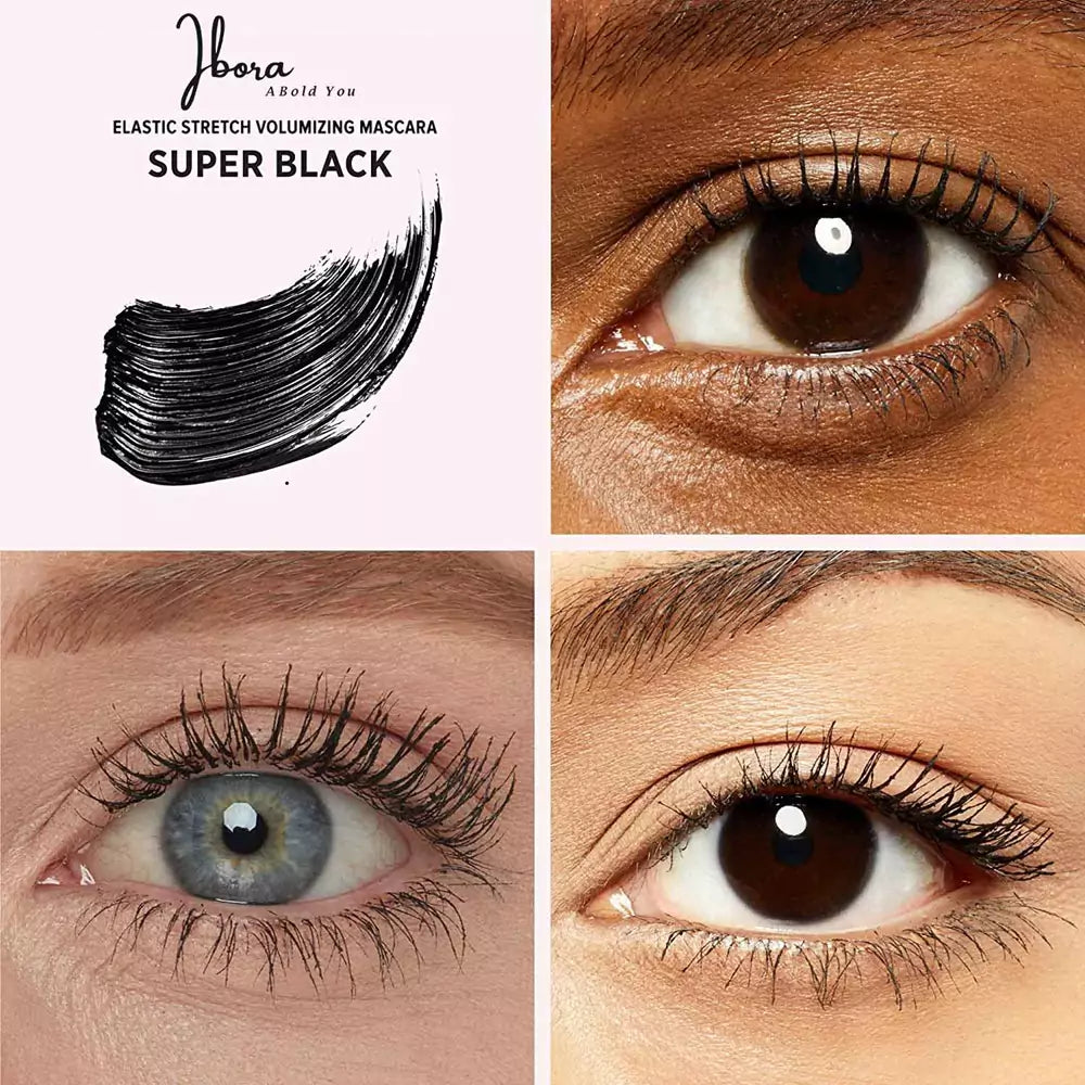 IBORA Super Lash Waterproof Liquid Mascara Intense Length Feathery Soft Full Lashes No Flaking No Smudging No Clumping Black