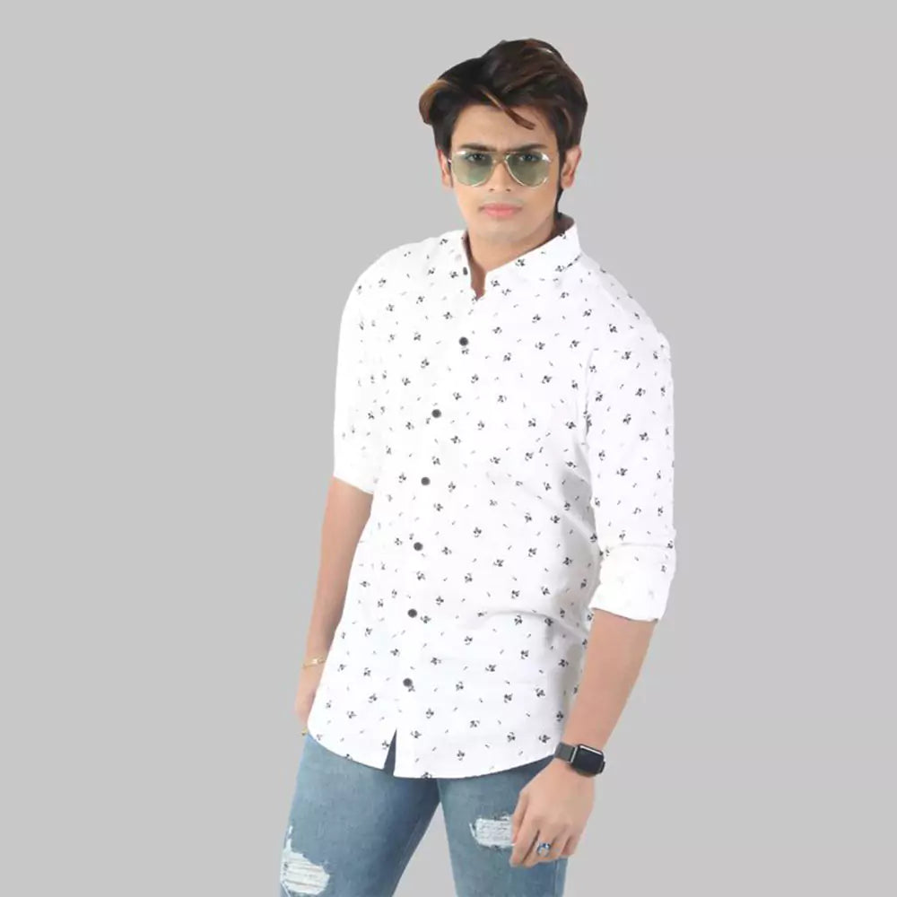 Men Printed Shirt (white)