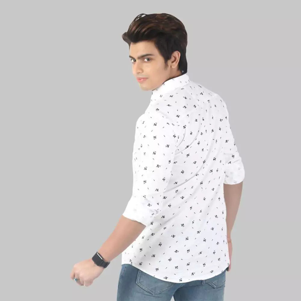 Men Printed Shirt (white)