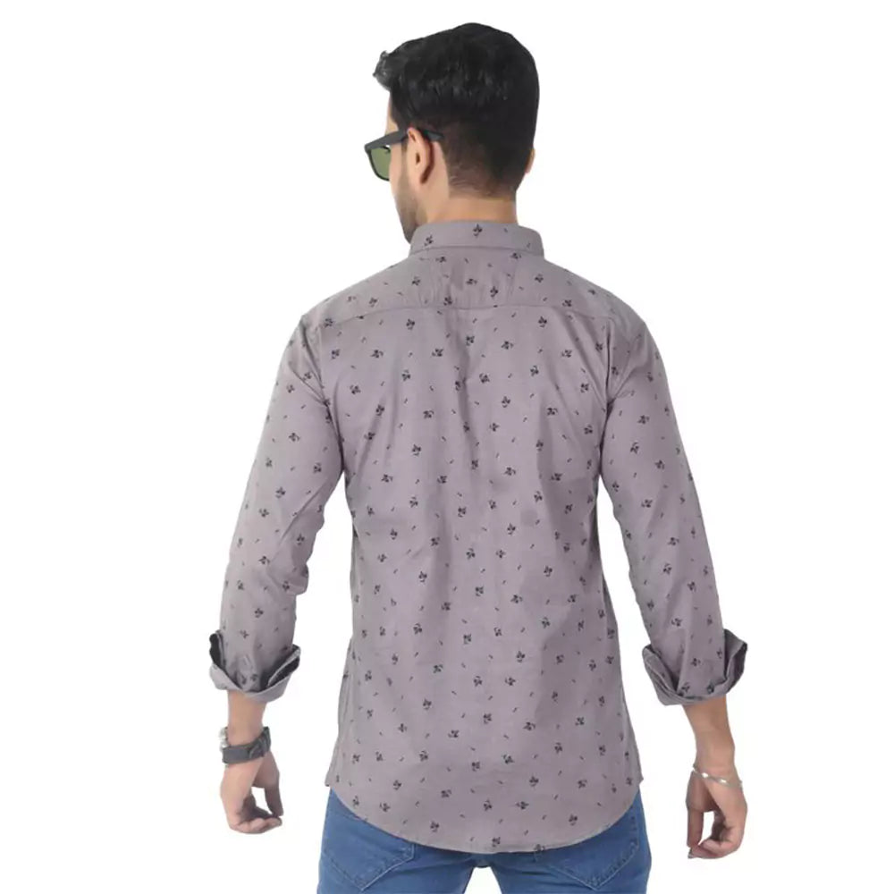 Men Printed Shirt (Grey)
