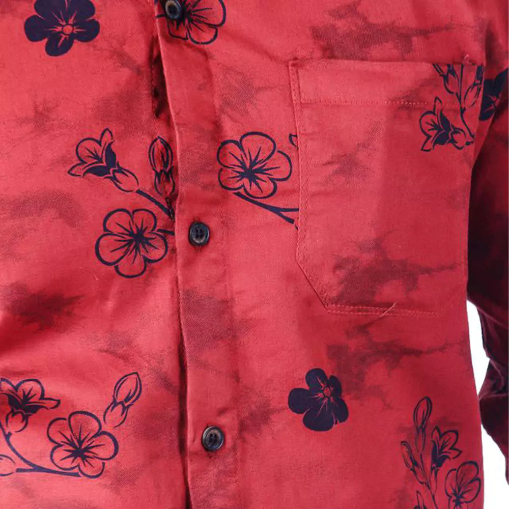 Men Printed Shirt (Red )
