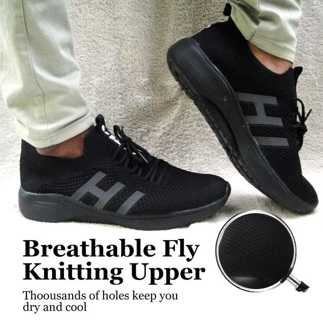 Mens Slip On Walking Shoes Non Slip Running Shoes Breathable Workout Shoes Lightweight Gym Sneakers
