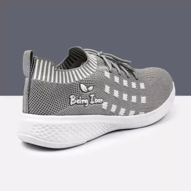 Women's Lightweight Athleisure Knitted Active Wear Slip-On Sneaker Shoes for Sports(Grey)