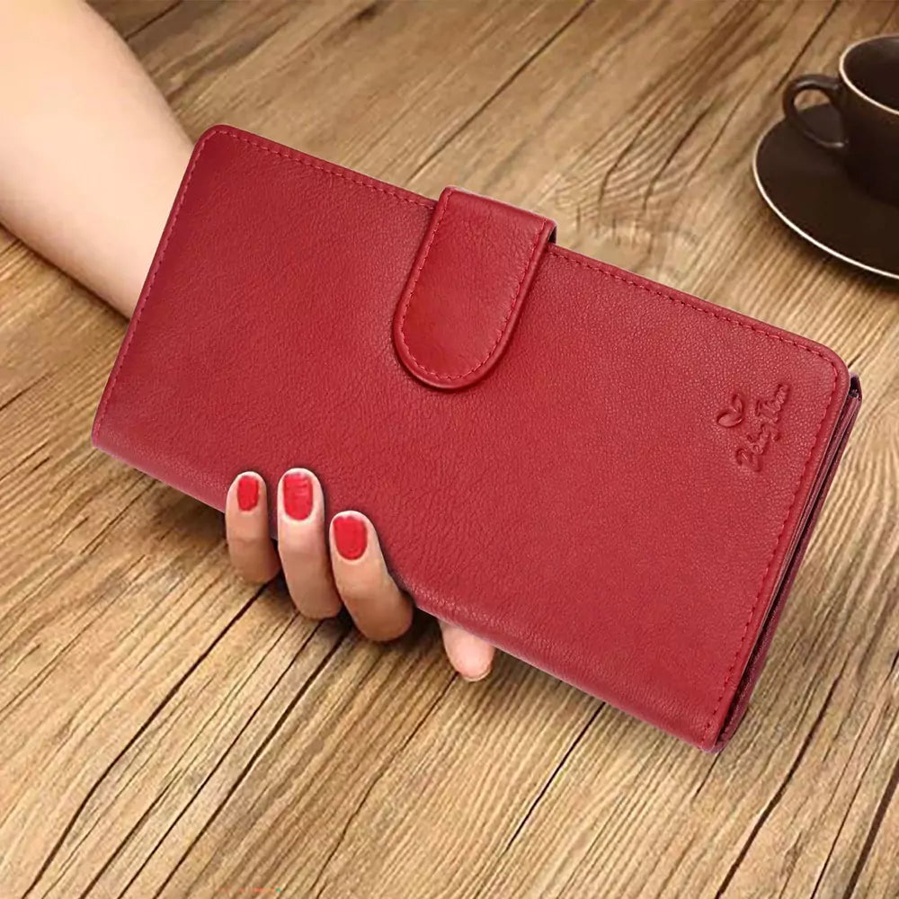 Women Handbag Stylish Women Convertible Clutch Purse Wallet RFID Blocking Trifold Card Holder Ladies Clutch With ID Window