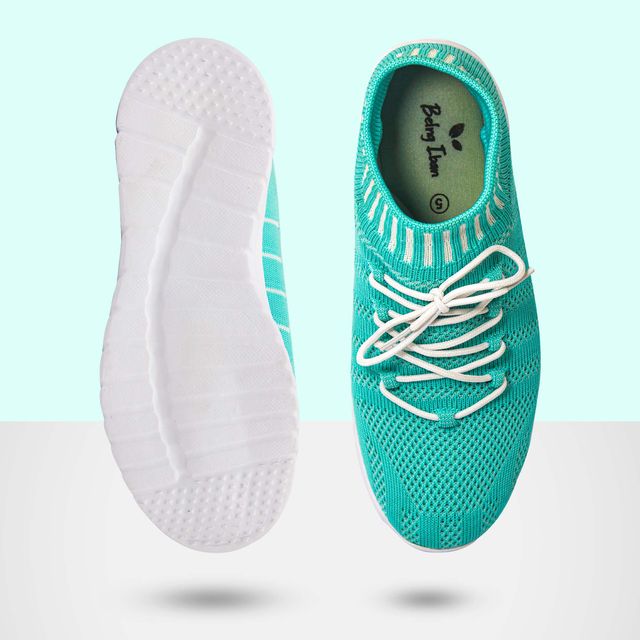 Women's Lightweight Athleisure Knitted Active Wear Slip-On Sneaker Shoes for Sports, Athletics and Walking_Sea Green