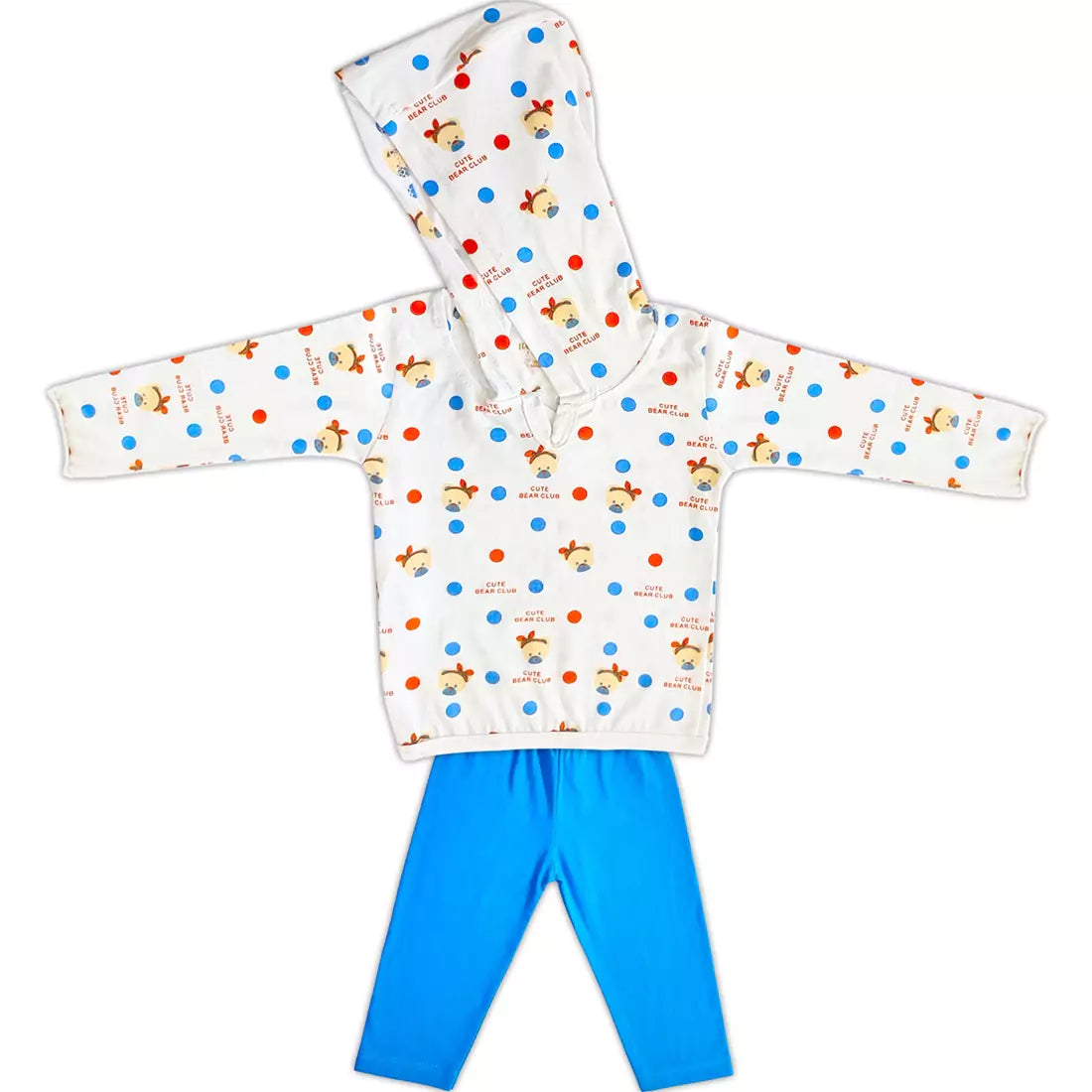 Baby Girl Tie-Dye Outfits Unisex Infant Long Sleeve Hoodie Neck White Graphic Printed T-Shirt Tops Baba Suit Elastic Waistband Full Pants 2Pcs Summer Cotton Clothes Set Toddler Clothes