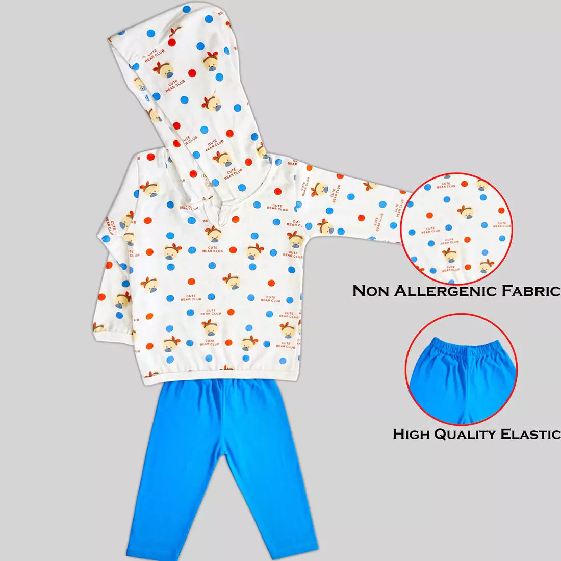Baby Girl Tie-Dye Outfits Unisex Infant Long Sleeve Hoodie Neck White Graphic Printed T-Shirt Tops Baba Suit Elastic Waistband Full Pants 2Pcs Summer Cotton Clothes Set Toddler Clothes