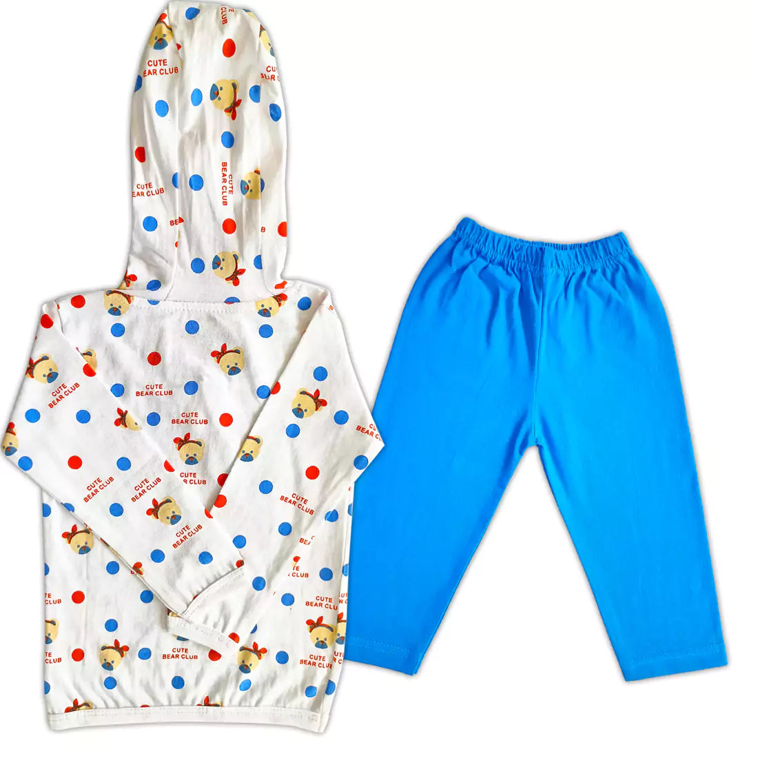 Baby Girl Tie-Dye Outfits Unisex Infant Long Sleeve Hoodie Neck White Graphic Printed T-Shirt Tops Baba Suit Elastic Waistband Full Pants 2Pcs Summer Cotton Clothes Set Toddler Clothes