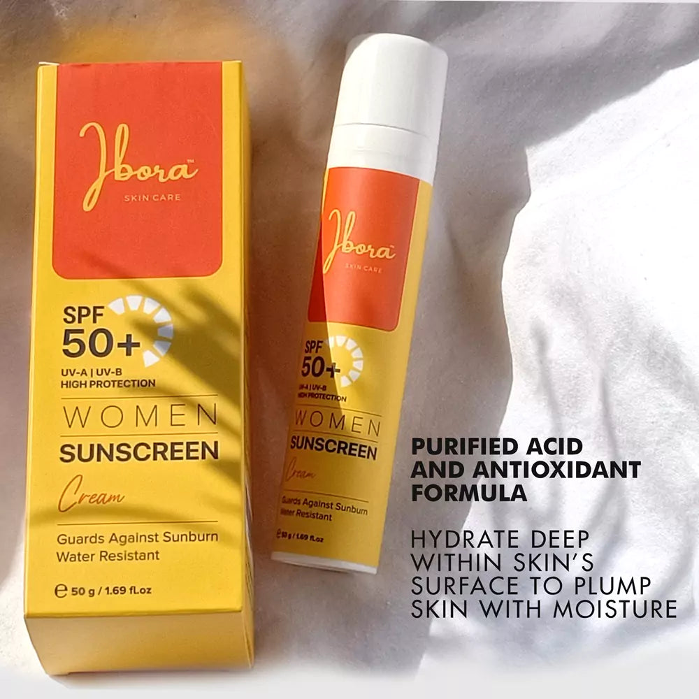 IBORA Women Face Sunscreen SPF 50+ Oil-Free Facial Sunscreen Lotion with Broad Spectrum UV-A/UV-B Sun Protection Sweat-Resistant & Water-Resistant 1.69 fl.oz