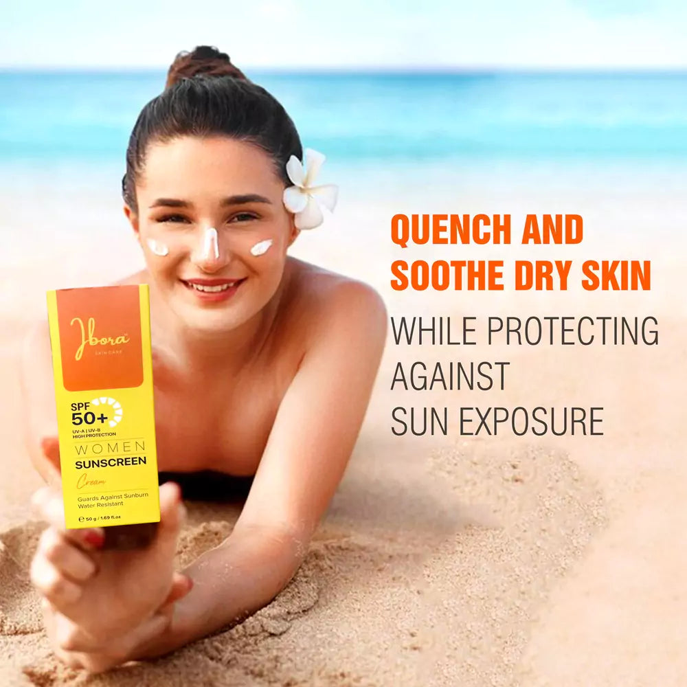 IBORA Women Face Sunscreen SPF 50+ Oil-Free Facial Sunscreen Lotion with Broad Spectrum UV-A/UV-B Sun Protection Sweat-Resistant & Water-Resistant 1.69 fl.oz