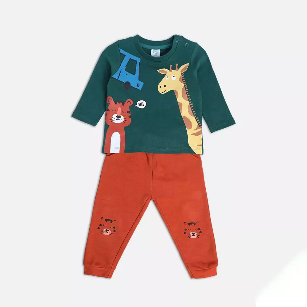 MINI KLUB Multi-coloured Print Full Length Casual Boys Regular Fit Coordinates Set