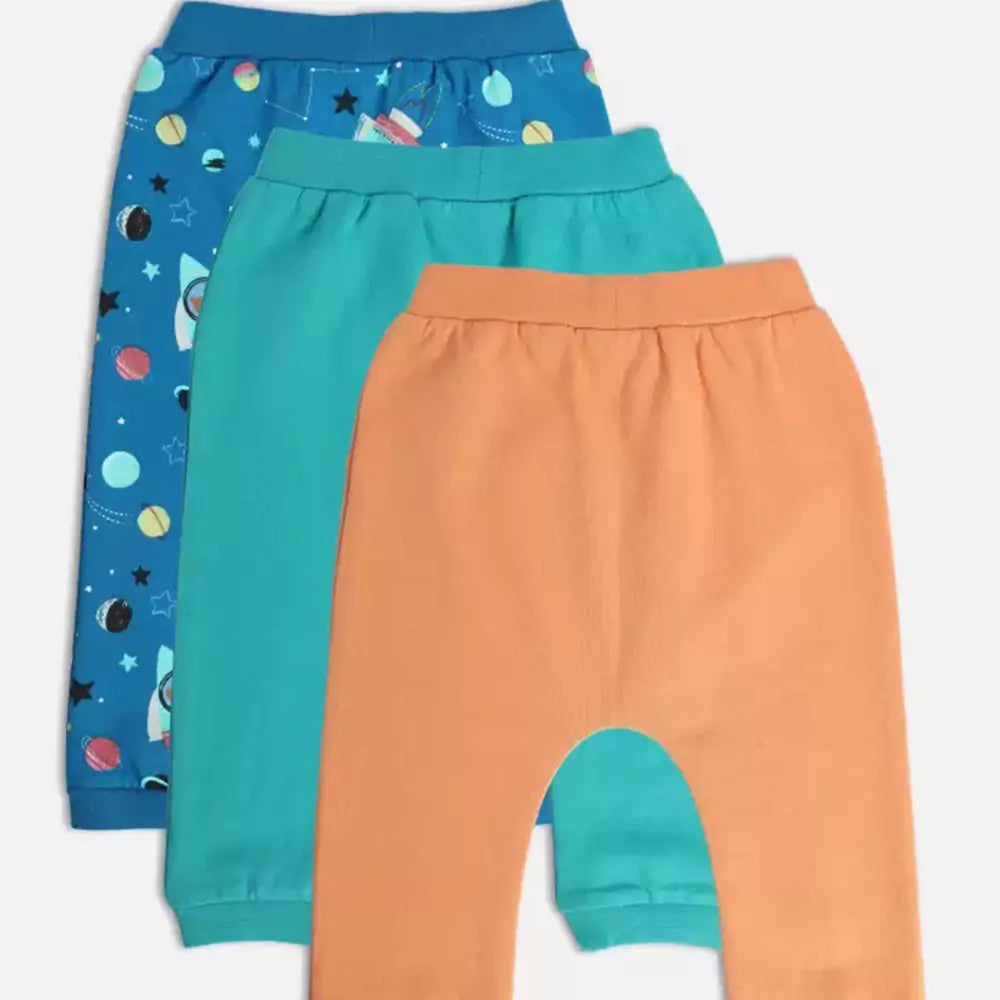 MINI KLUB Baby Boys Regular Fit Multicolor Polycotton Trousers (PACK OF 3)