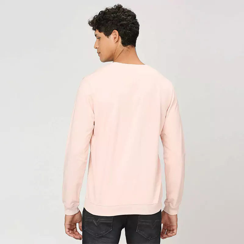 PEPE JEANS GRAPHIC PRINT FULL SLEEVE SWEATSHIRT LIGHT PINK