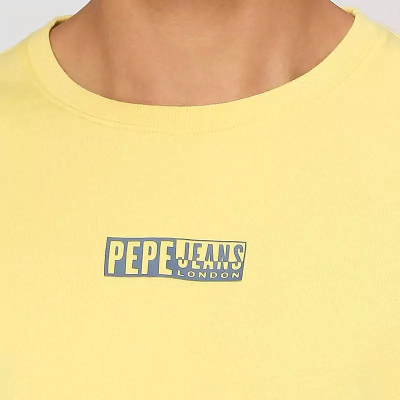 PEPE JEANS GRAPHIC PRINT FULL SLEEVE SWEATSHIRT YELLOW