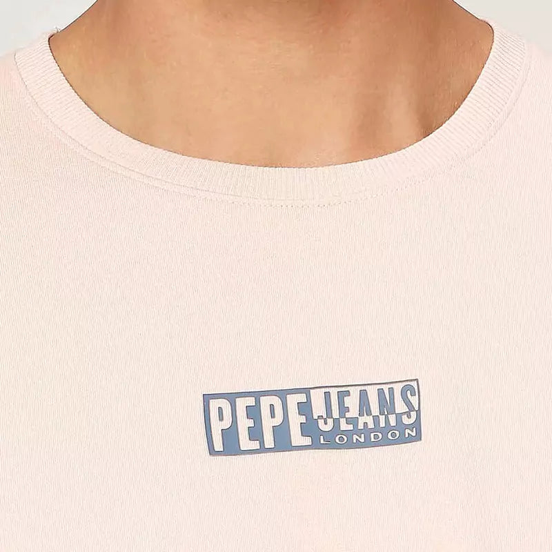 PEPE JEANS GRAPHIC PRINT FULL SLEEVE SWEATSHIRT LIGHT PINK