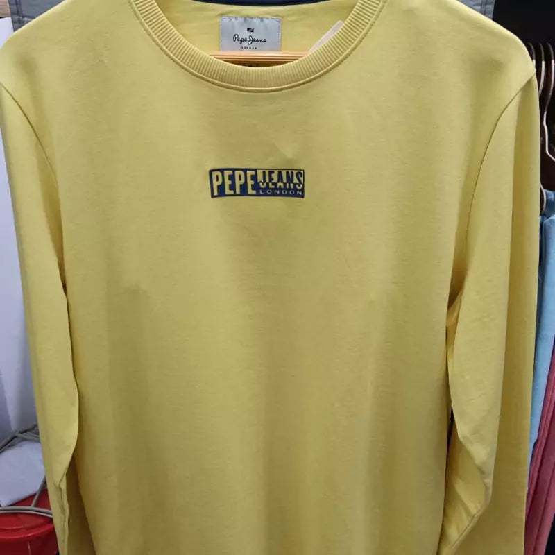 PEPE JEANS GRAPHIC PRINT FULL SLEEVE SWEATSHIRT YELLOW