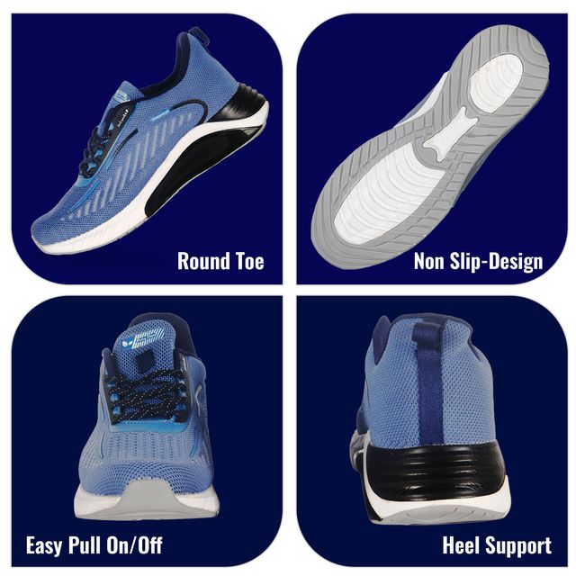 Men's Lightweight Quick Drying Aqua Water Shoes Athletic Sport Walking Shoes For Man_Blue