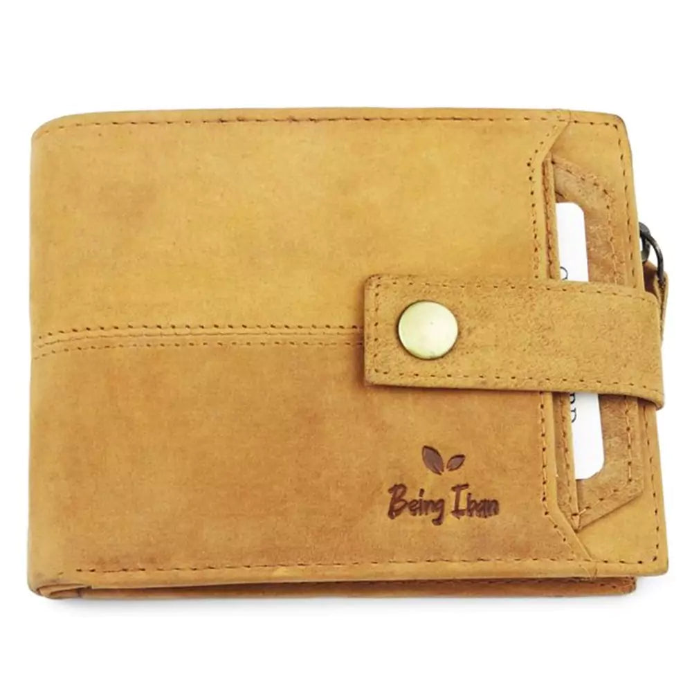 Wallet for Men-Genuine Slim Leather RFID Blocking Bifold Stylish Wallet With 2 ID Window Money Clip Wallet with ID Window Gift Box